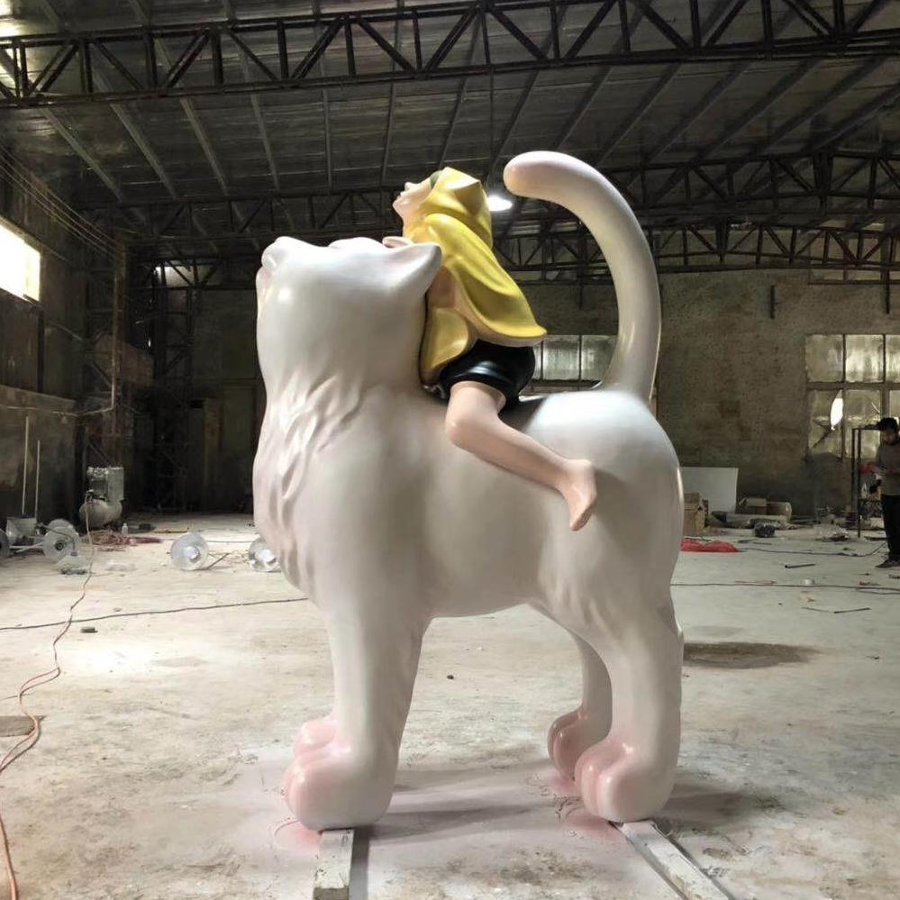 Kindergarten Garden Decor Outdoor Resin Fiberglass Sculpture Animal Art