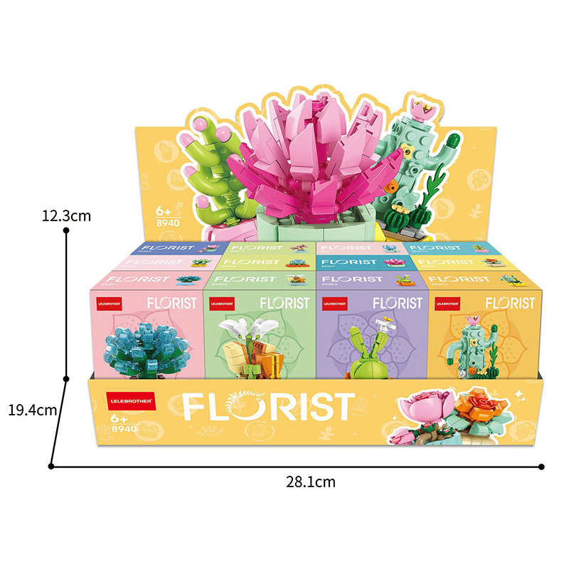 Xinbo Mini DIY Garden Assembly Flower Series Block Succulent Building Blocks Set for Friends Gift