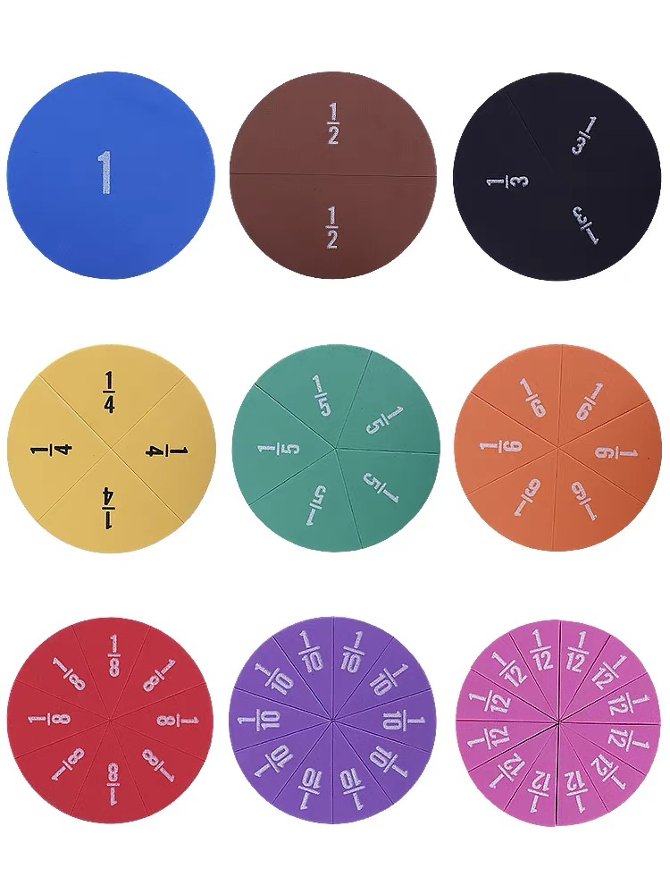 Magnetic Fraction Education Toys for Math Class Learning