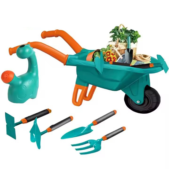 Kids 6PCS Educational Stem Learning Pretend Garden Tools Outdoor Toys Set Garden Toys for Kids Green
