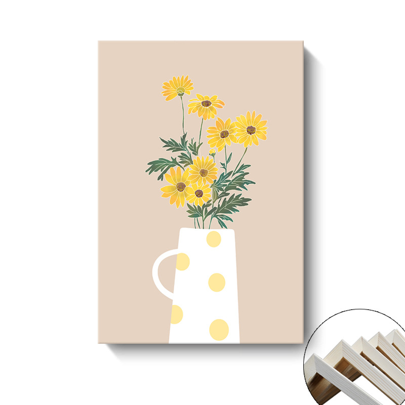 Home Decor Abstract Bohemian Painting Boho Canvas Geometric Pictures Artwork Minimalist Framed Canvas Wall Art