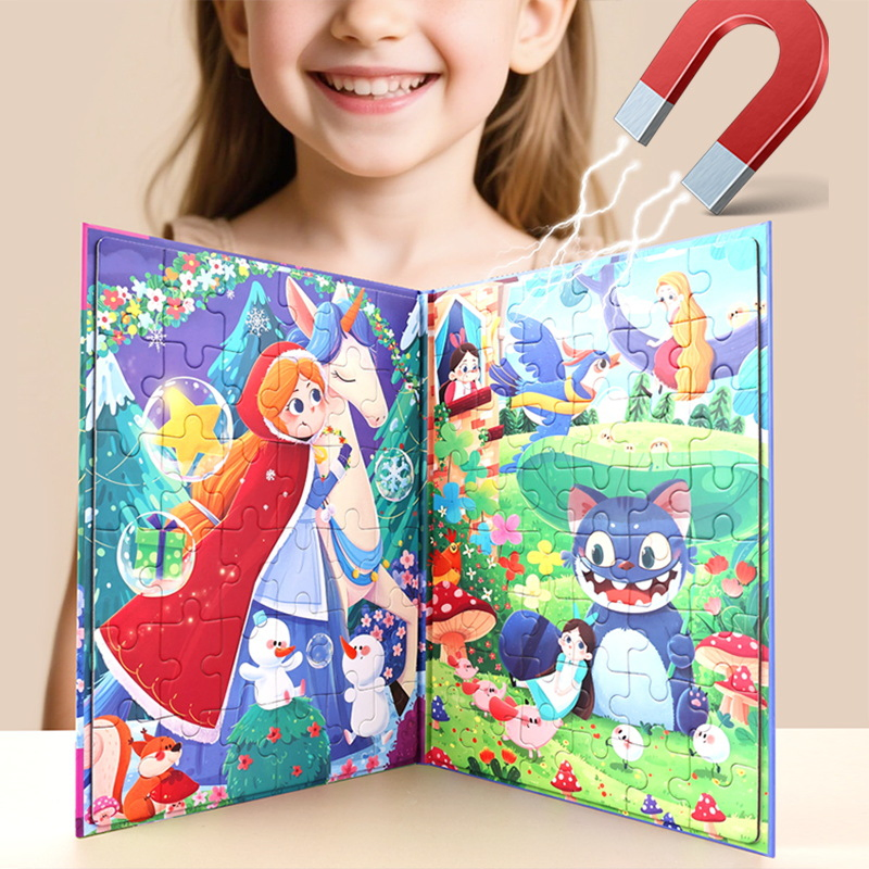 Cross-Border Children's Advanced Magnetic Puzzle Book, a Baby Gift and Toy for Developing Logical Thinking and Problem-Solving Skills
