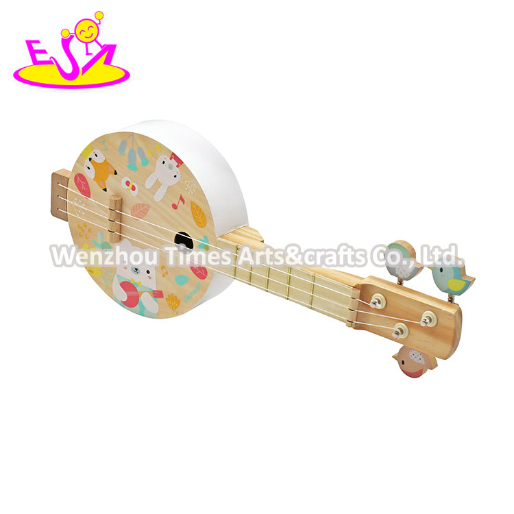 Hot Selling Early Learning Musical Instrument Wooden Guitar Toy for Kids W07h066