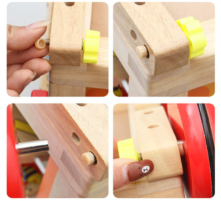 Baby Toys Wooden Montessori Beaded Maze Shape Recognition Toy Cartoon Clock Learning Children Preschool Education Math Toys