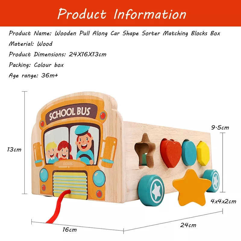 Kid China Wholesale Children Baby DIY Montessori Intellectual Educational New Small Popular Learning Wooden Wisdom Building Model House Shape Sorter Block Toy