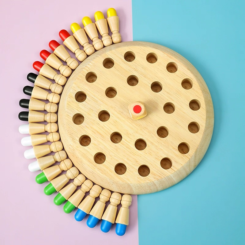 Customizable Memory - Training Wooden Chessboard Toy for Children