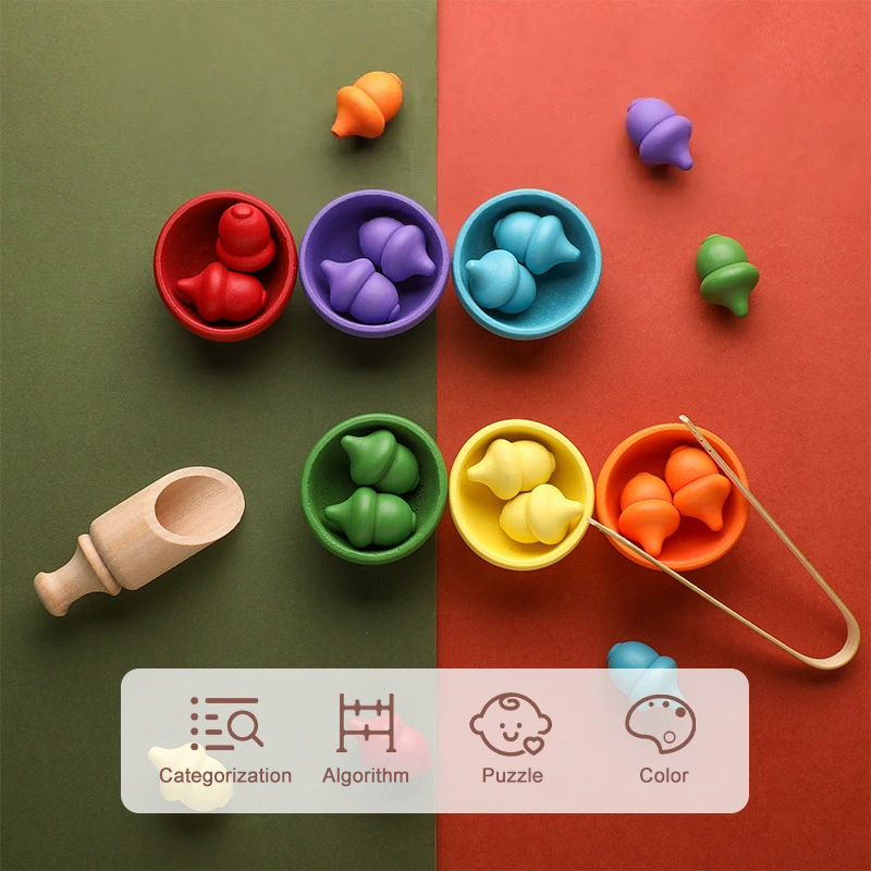 Hand-Eye Coordination Toys Cognitive Color Matching Beads Game