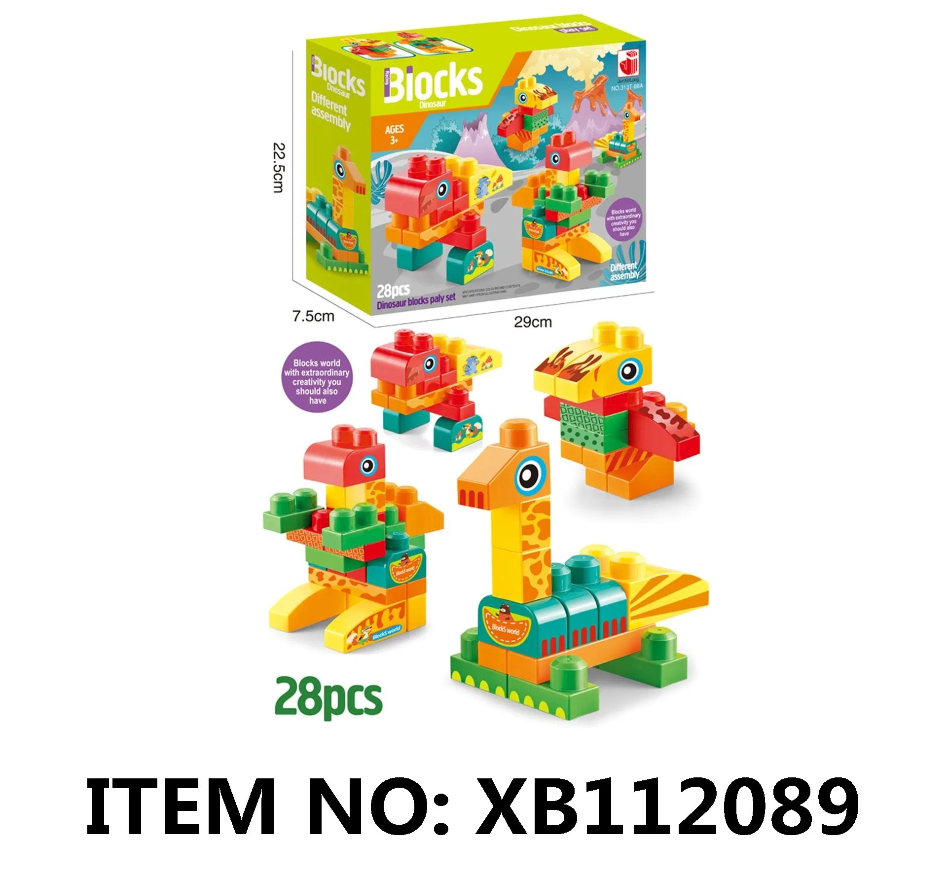 Xinbo Creative 28-Piece Building Blocks Set for Kids' Learning Big Blocks Set Mega Blocks
