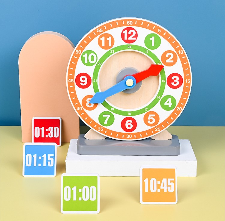 New Design Colorful Number Shape Sorter Clock Educational Toy