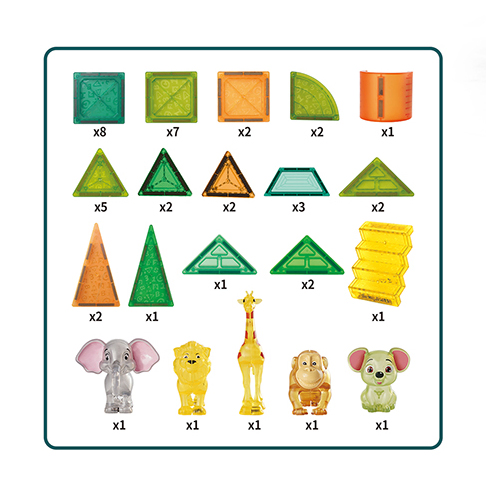 Picassotiles Magnetic Tiles 60PCS Kids Toys Classroom Sensory Toy for Toddlers Stem Learning Building Blocks