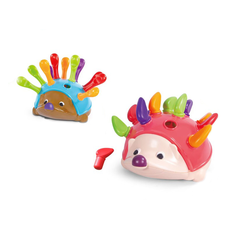 New Arrive High Quality Wholesale Plastic Toy Training Baby Color Cognition Hand-Eye Coordination Educational Hedgehog Splicing Toy