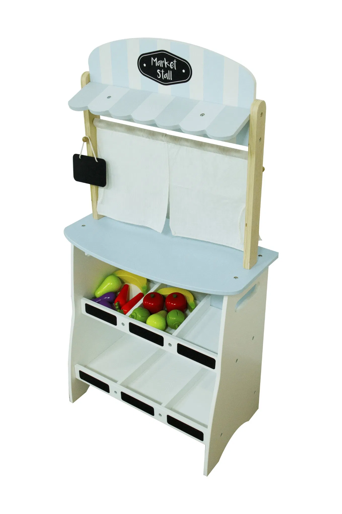 Wooden Educational Montessori Wholesale Role Playing Baby Kids Children Toys Shop Market Stand Toy