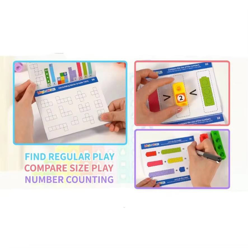 Wholesale Montessori Kids Learning Math Playing Educational DIY Blocks Toy