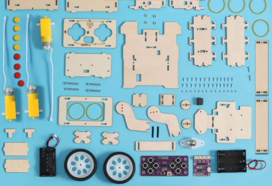 Remote-Controlled Ball-Picking Car Kit Children′ S DIY Stem Creative Scientific Programming Technology Learning Wooden Educational Toys