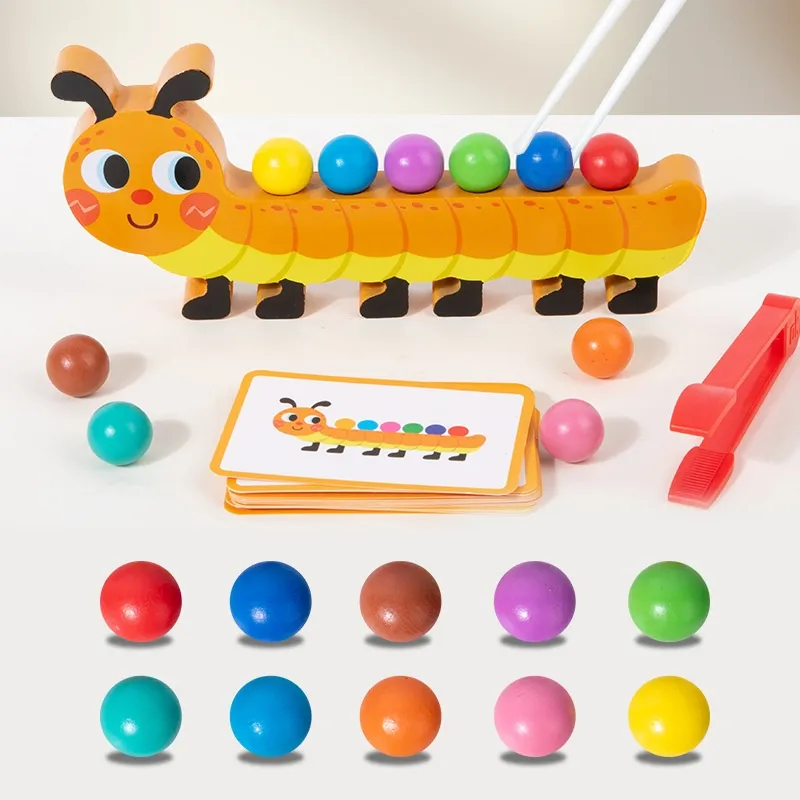 Wooden Caterpillar Toy 3