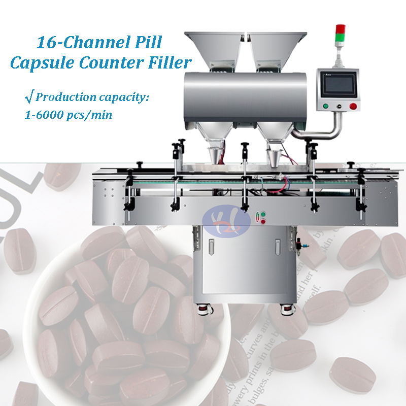 10-60 Bottles/Min Automatic Intelligent Capsules Tablet Pills Counting and Packing Line