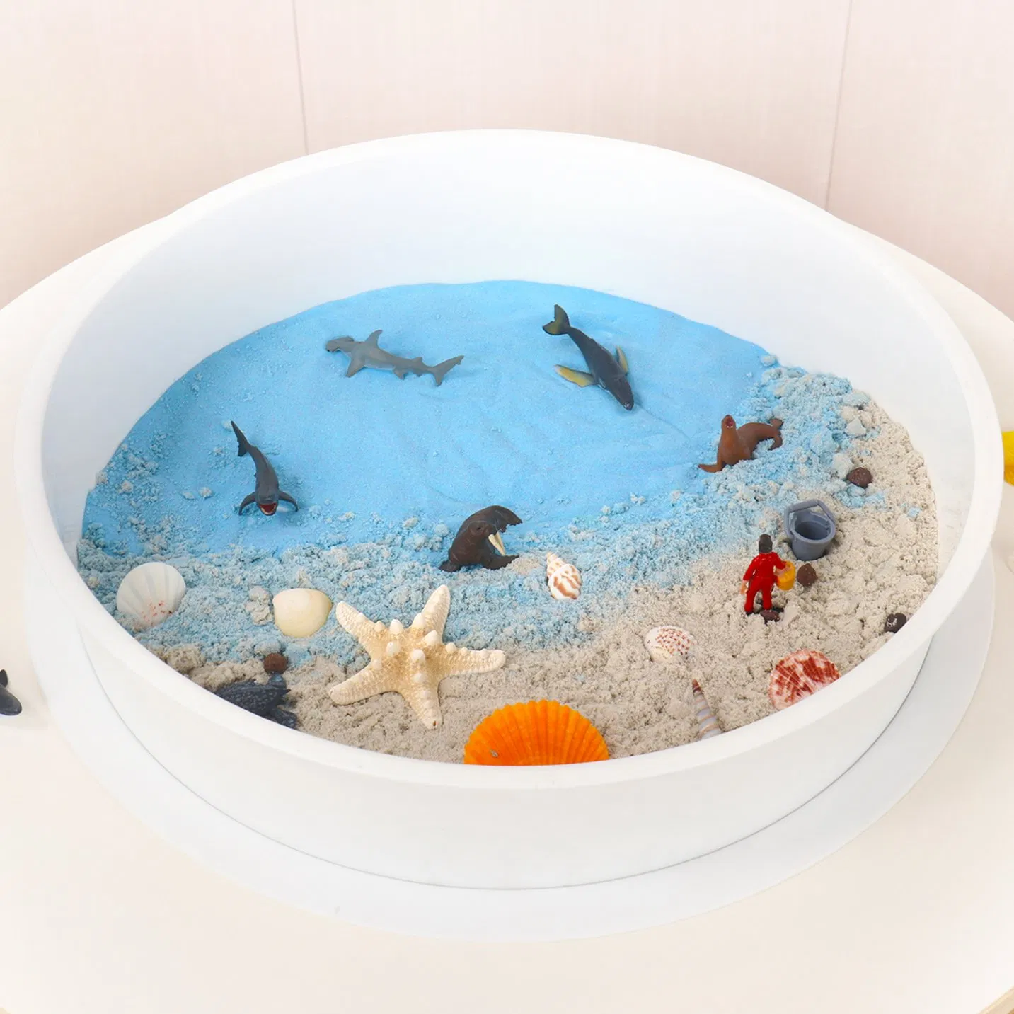 Montessori Baby Kids Sensory Play Tray Lid Early Education Toys