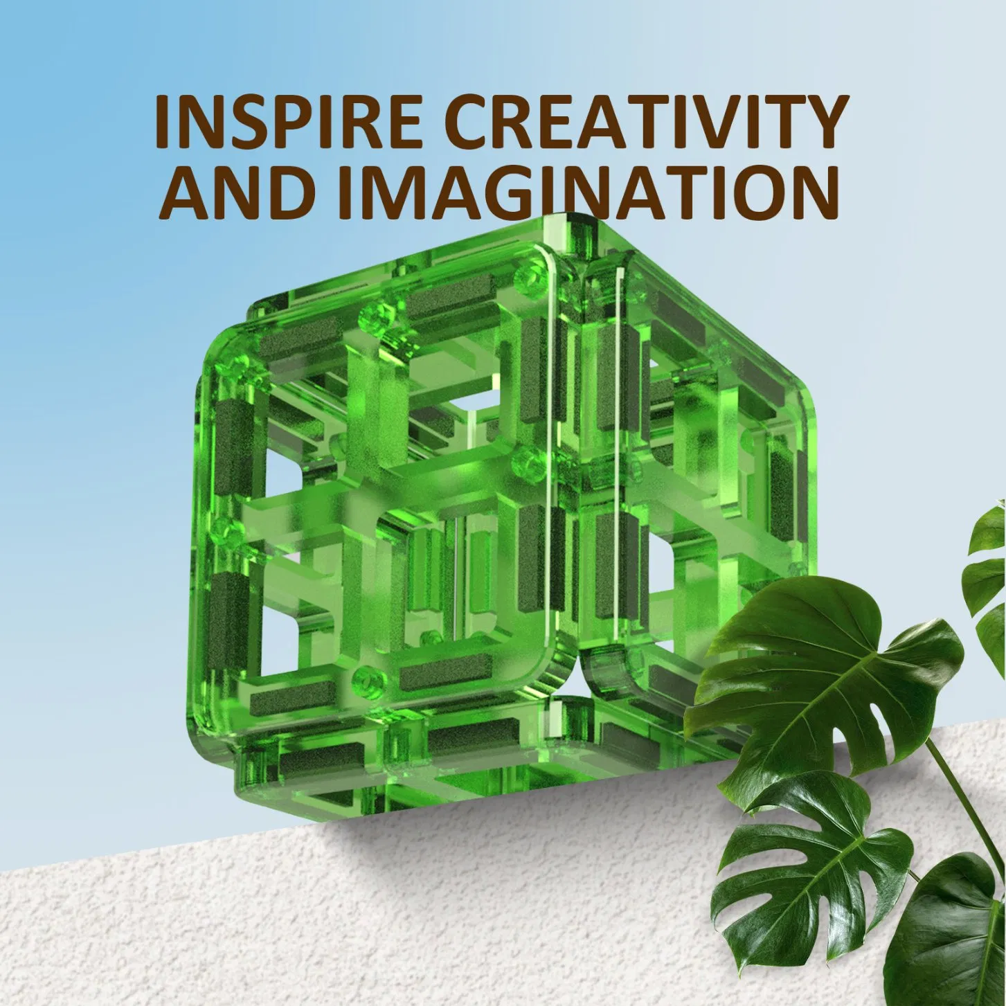 Educational Sensory Toy for Children Magnetic Building Blocks Toy Jigsaw Puzzles Promote Cognitive Development