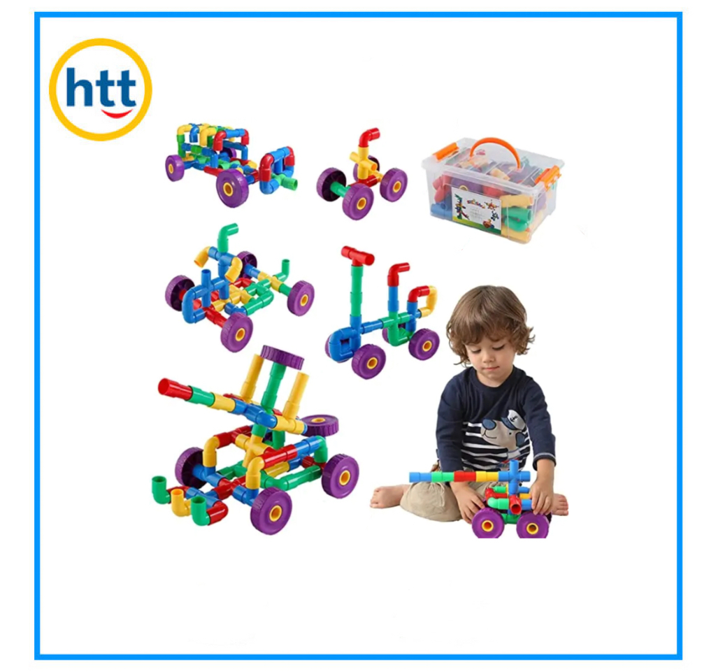 Educational Toy Building Block Set, Stem Learning Toy Tube, Plastic Pipe Building Blocks