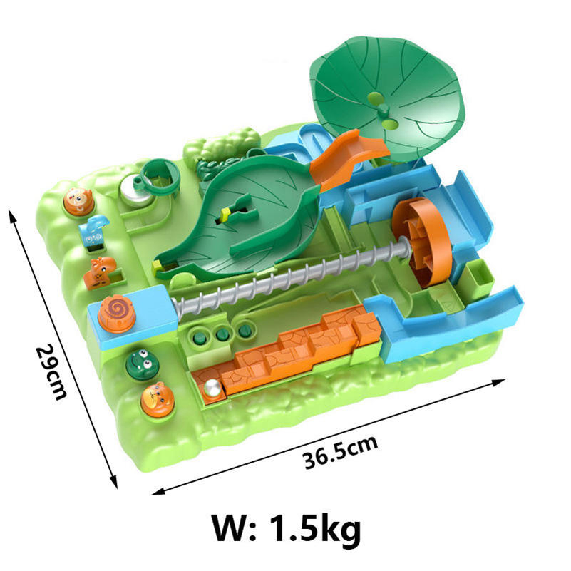 Kids Logical Thinking Educational Montessori Brain Teaser Labyrinth 3D Marble Ball Jungle Adventure Track Game Maze Puzzle Toy Plastic Toy