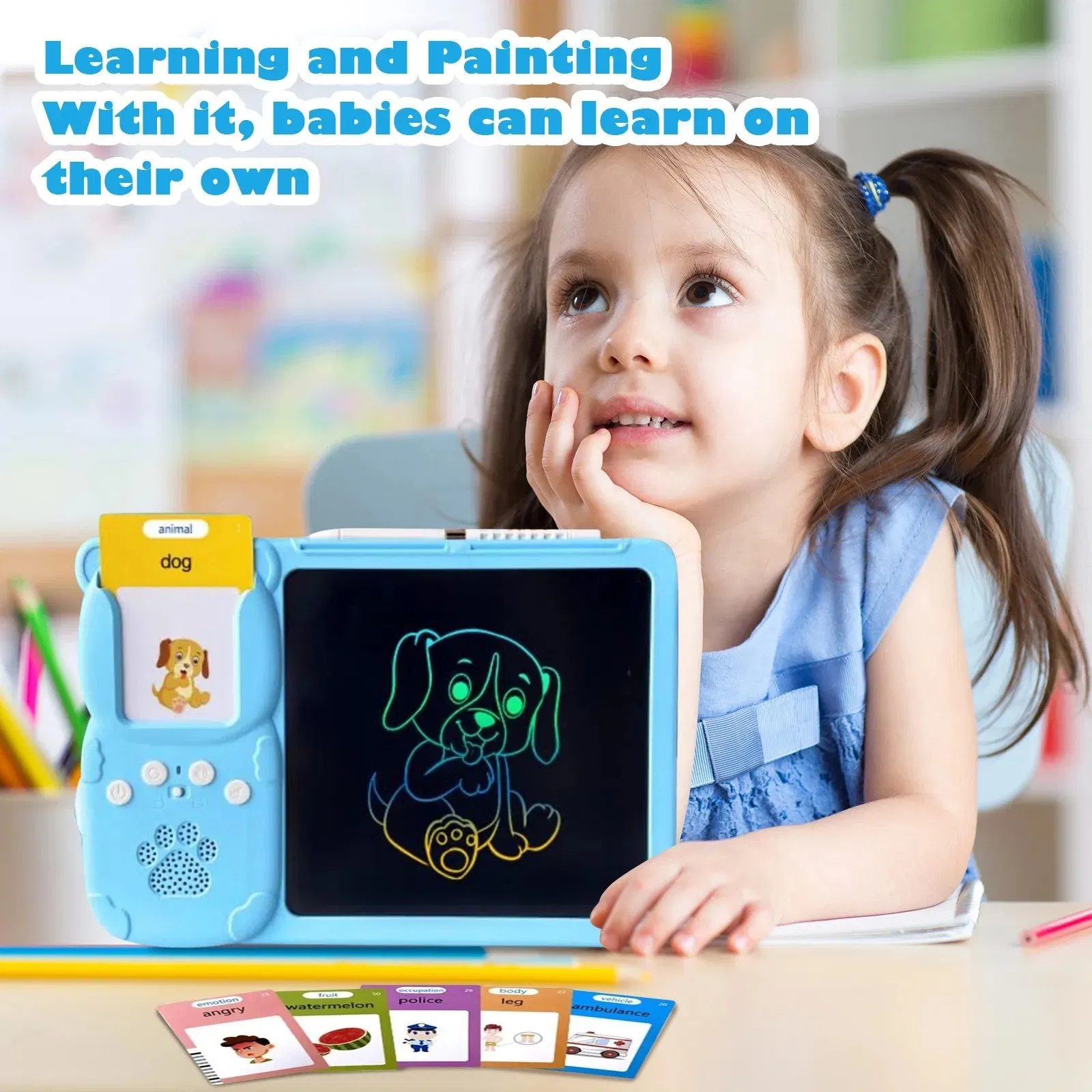 Baby Toys Kids Development Gifts Talking Flash Cards Cognitive Cards Hand Drawing Toys Early Educational Learning Kids Toys