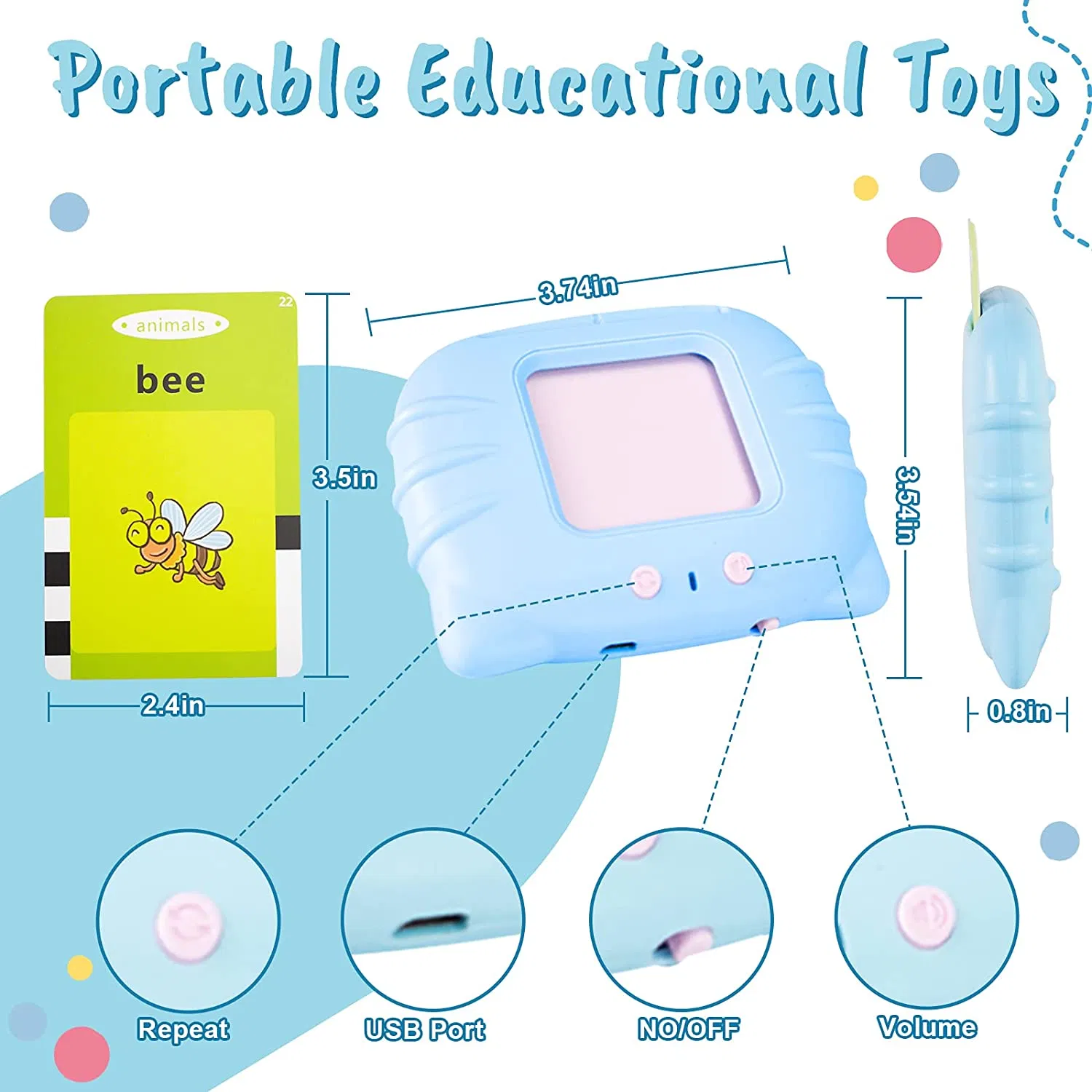 AiJH English Educational for Children Plastic Toys Educational Resources Language Card Kids Toys Learning Toys Learning Machine Toys