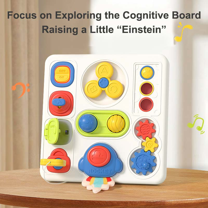 Baby Felt Busy Board Montessori Sensory Toys Multi-Functional Educational Learning Musical Kidstoy for Toddler