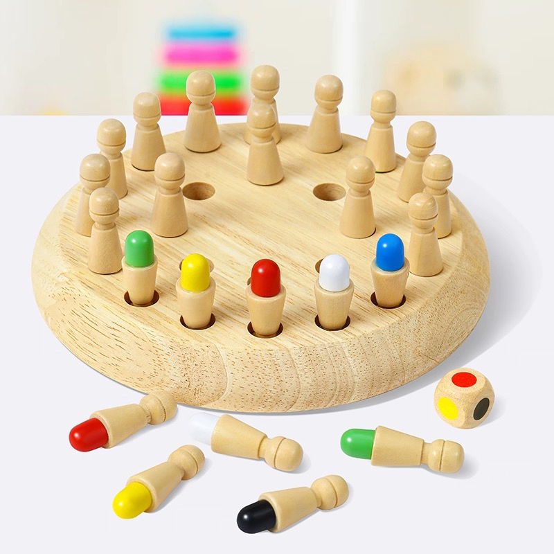 Customizable Memory - Training Wooden Chessboard Toy for Children