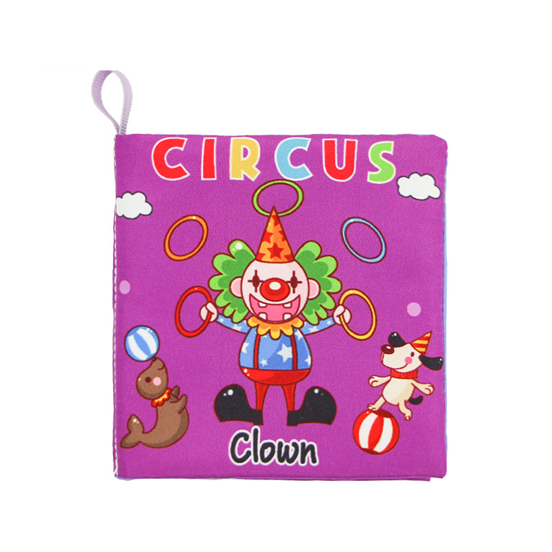 Small Soft Baby Touch and Feel Crinkle Forest Plush Animals Cloth Books Toys Early Development Interactive Educational Toys with Sound Producing