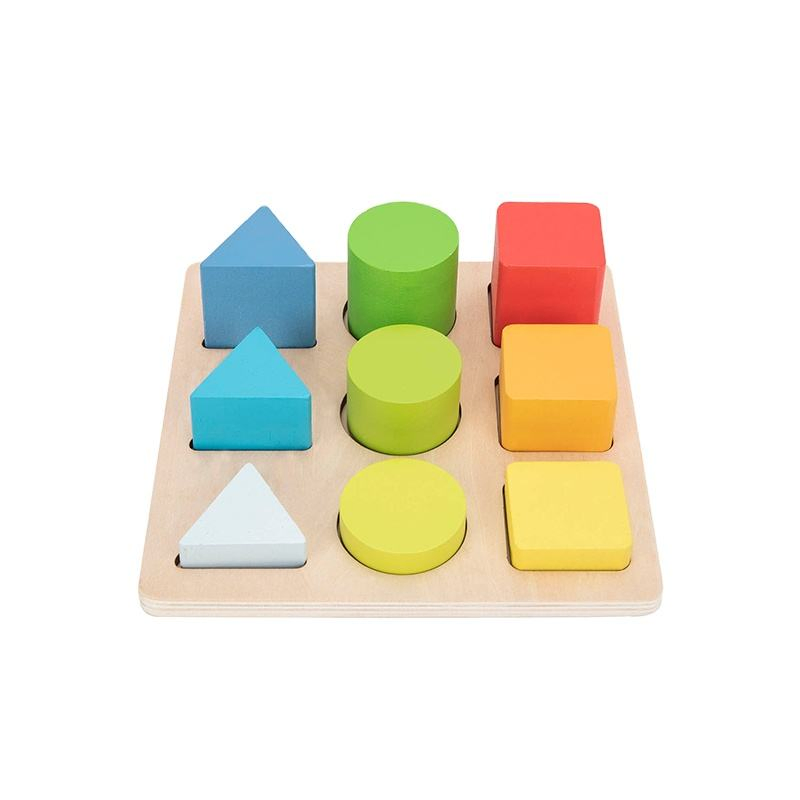 Wooden Montessori Color and Shape Sorter Kids Building Block Educational Toy for Children to Learn