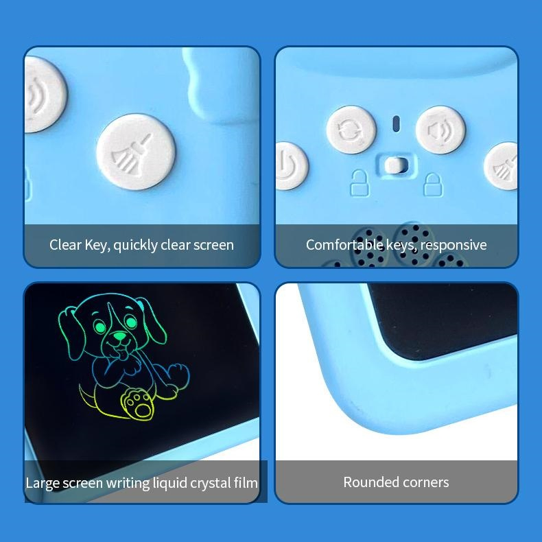 AiJH 2 in 1 Learning Flash Card Machine LCD Drawing Doodle Reading Early Education DIY 112 Cards Drawing Toys