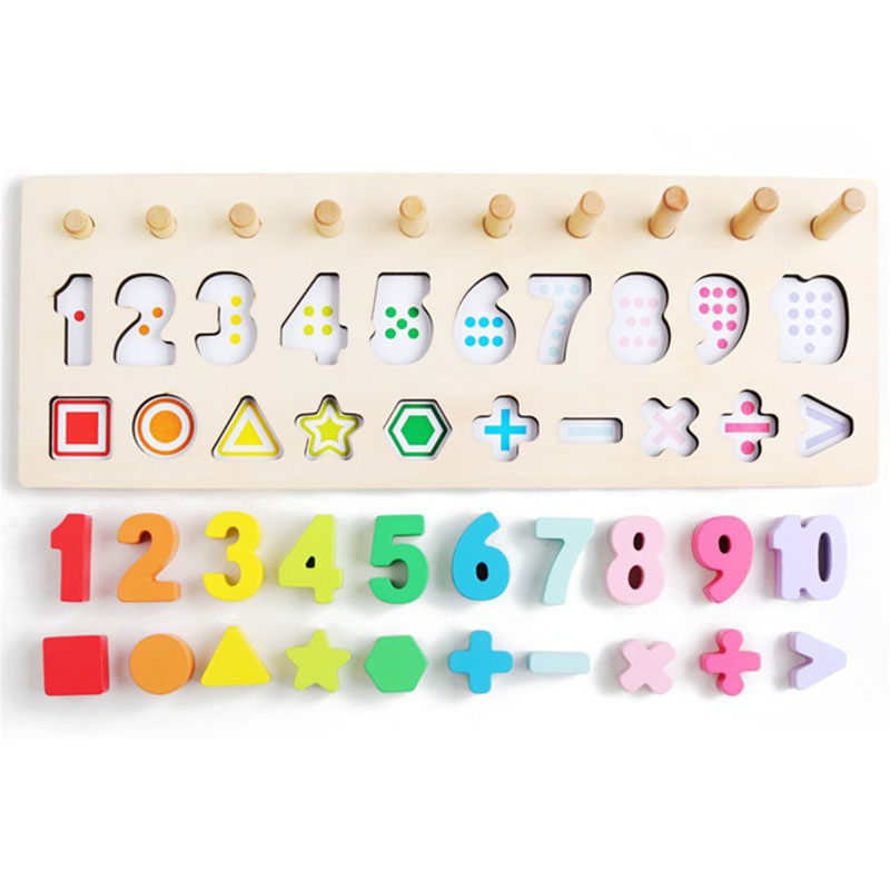 Wooden Learning Educational Math Toy Counting Numbers Abacus