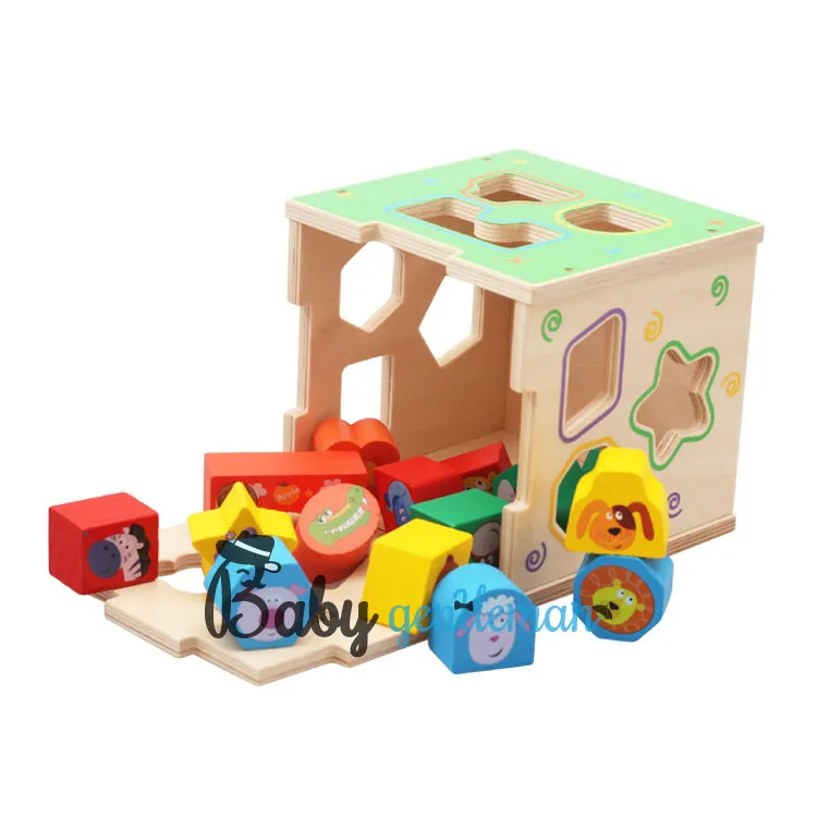 Wooden Shape Sorter Cube 5
