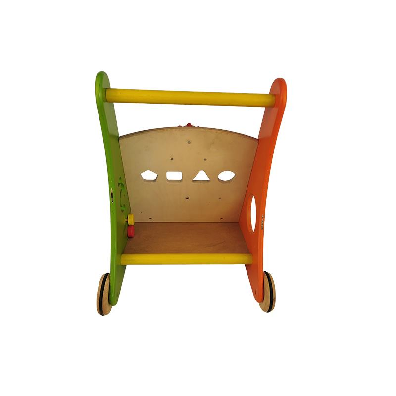 Multifunctional Wooden Baby Walkers Push Toys for Babies Learning to Walk with Wheels Shape Sorter Building Blocks Toddler Educational Toys for Girls &amp; Boys