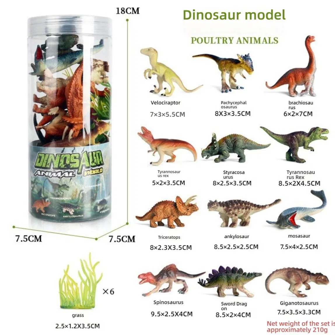 Educational Montessori Dinosaur Marine Animal Model Set Plastic Wholesale Children Kids Baby Ocean Creature Toy