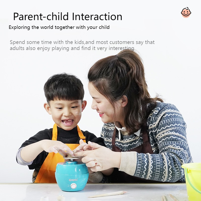 Eggy Mini Potter's Wheel for Kids Safe &amp; Fun Clay Toy Set for Children's Art Craft Creative Learning Stem Gift for Beginners