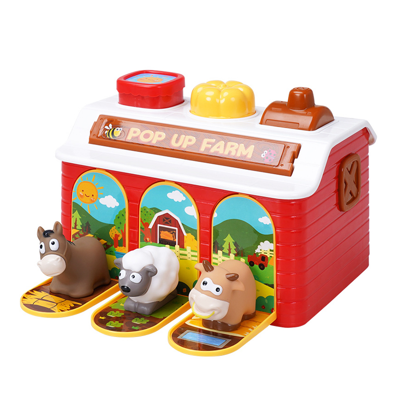 Hand Eye Coordination Plastic Catapult Baby Musical Keyboard Toys China Wholesale and Baby Products with Rubber Animals