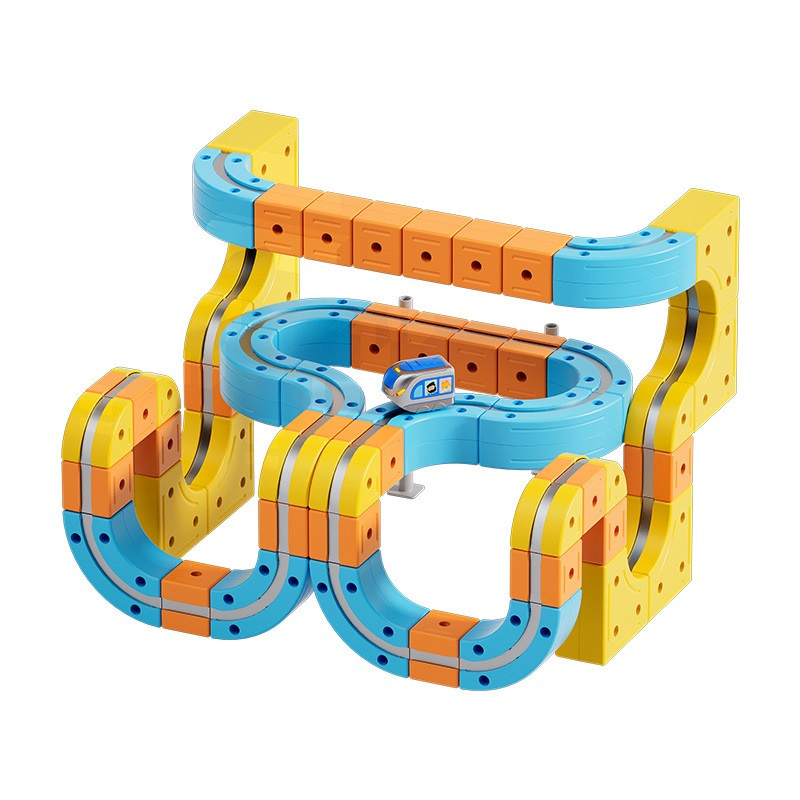 2025 Top Selling New Building Block Rail Car Magic Changeable Children's Girl Boy Puzzle Birthday Gift Assembly Toy Wholesale