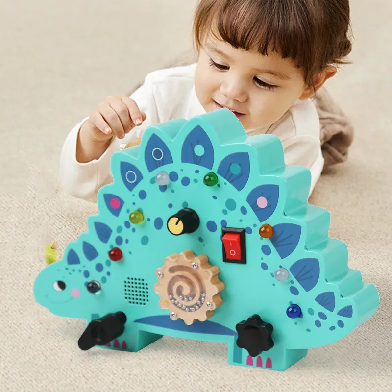 Wooden Montessori LED Dinosaur Toy