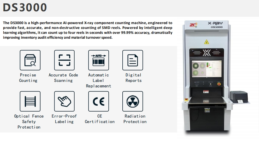 Ds-3000 X-ray Counting Machine Factory Direct Sale 99.99% Accuracy for Manufacturing Plants Electronics Industries