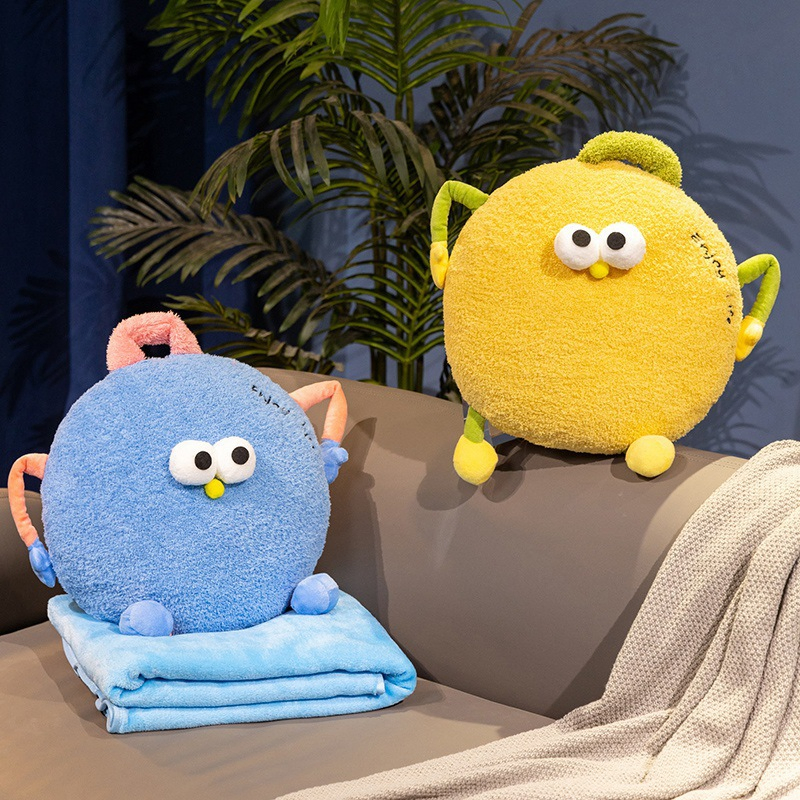 Wholesale Price Personalized Plushie Peluche Super Soft Animals Doll Stuffed Funny Storytelling Props Soft Cartoon Monsters Custom Plush Toy Blanket Factory