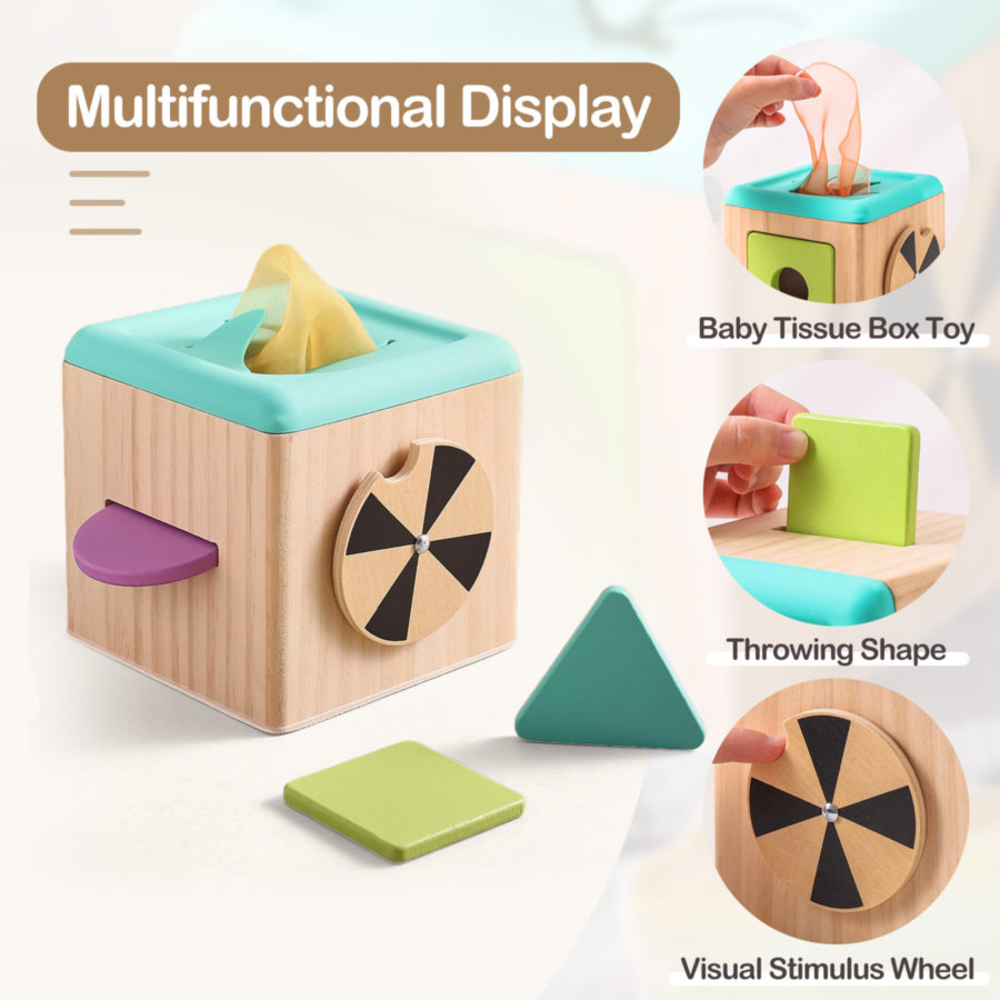 Montessori Educational Toy Natural Wooden Collection for Toddler Cognitive Development