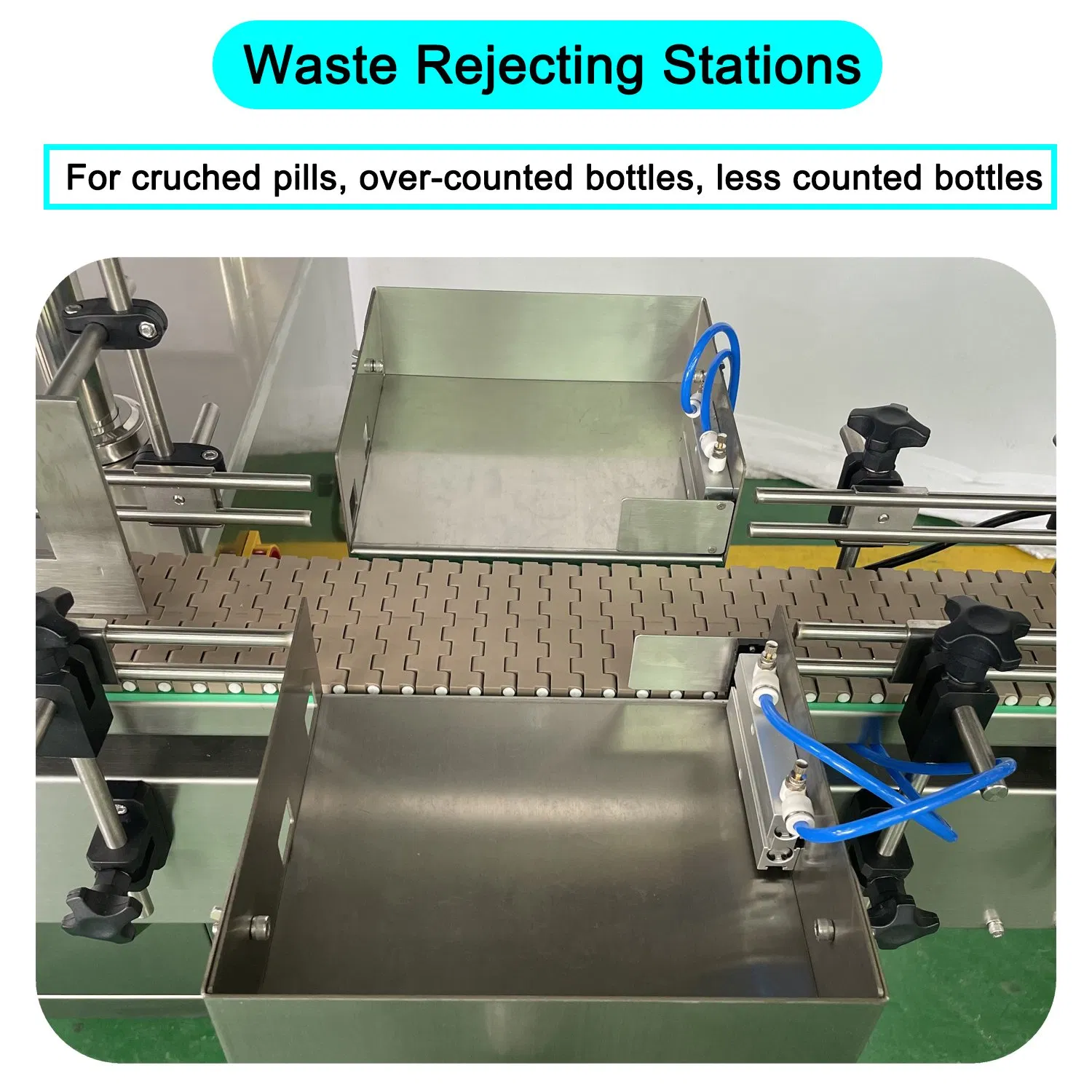 Efficient Tablet Counting for Round and Square Bottles in Pharma Industry Precision Tablet Counter Pharma Capsule Industry Counter