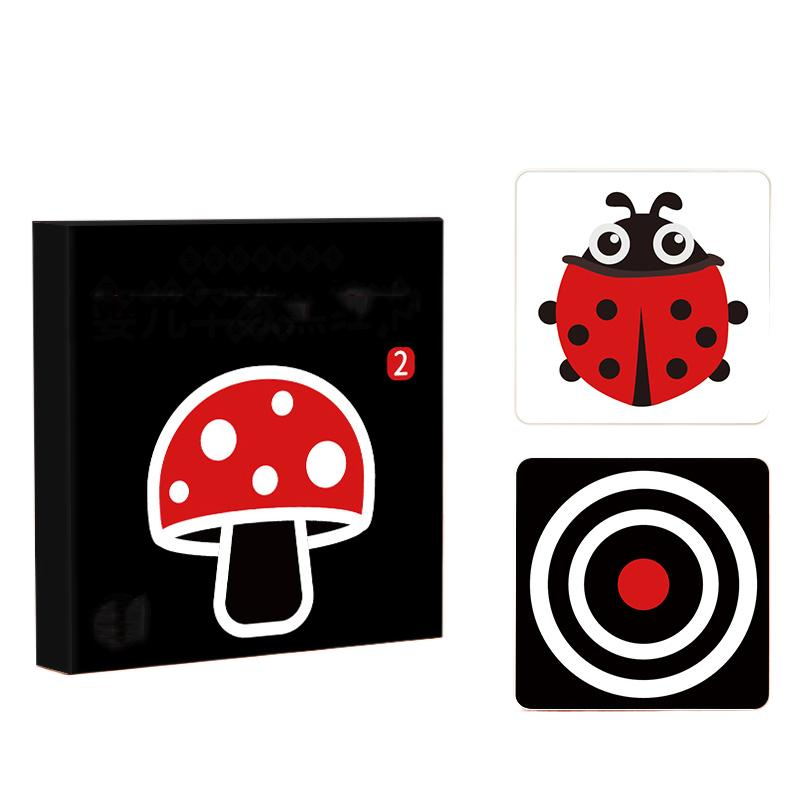 Montessori Baby Toys Black White High Contrast Visual Stimulation Learning Activity Flash Cards Early Education Toys