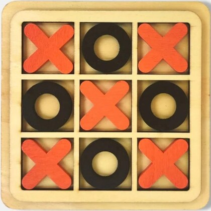 Wooden Xo Tic-Tac-Toe Board Children's Logical Thinking Training Jiugongge Board Game Educational Toy Parent-Child Interactive Game
