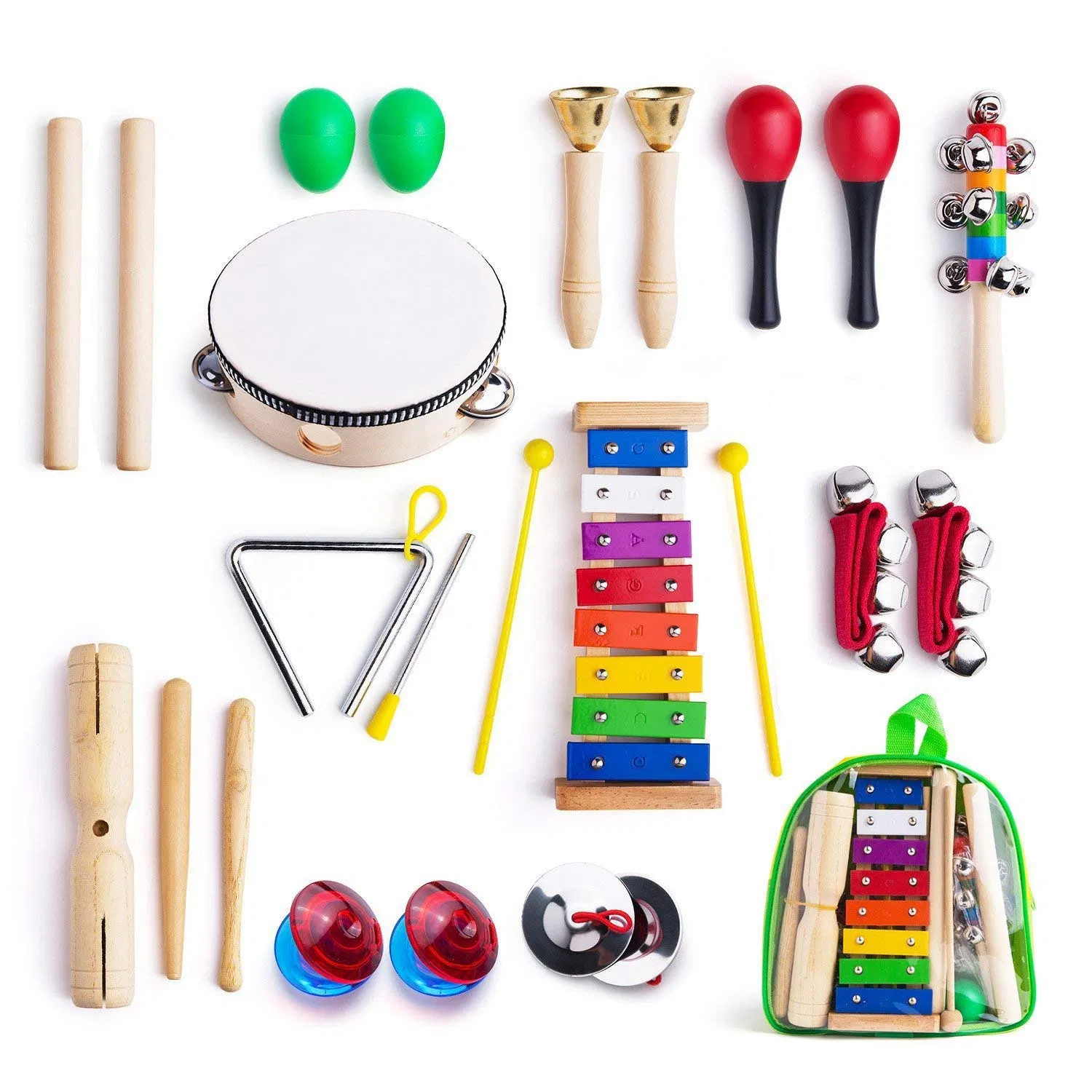 Kids Wooden Children Educational Bass Guitar Baby String Percussion Block Intellectual Educational DIY Intelligent Learning Model Musical Instruments Toys
