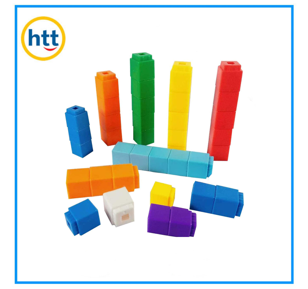 100PCS Rainbow Counting Cubes in 10 Colors, Colorful Math Cubes, Classroom Preschool Learning Counting Toys