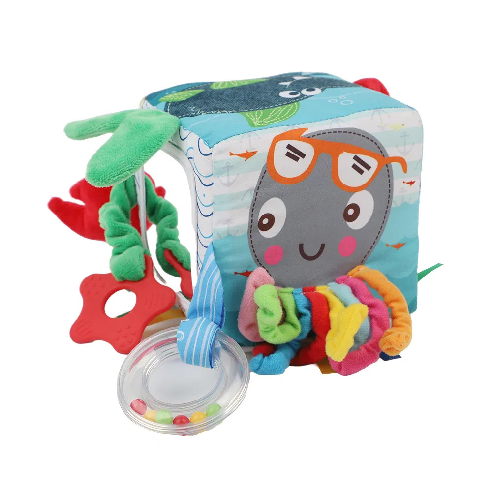 Interactive Cube Baby Toy for Sensory Exploration and Hand-Eye Coordination