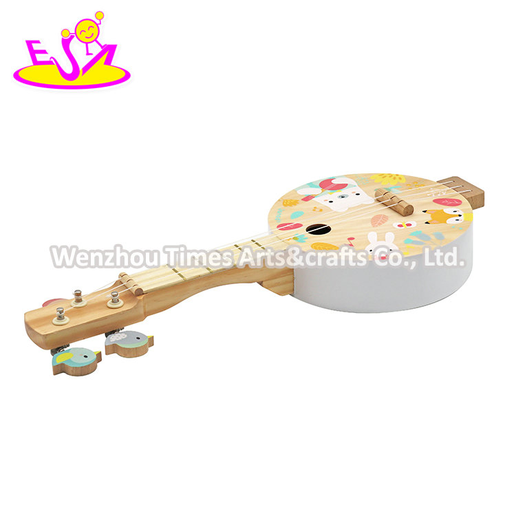 Hot Selling Early Learning Musical Instrument Wooden Guitar Toy for Kids W07h066