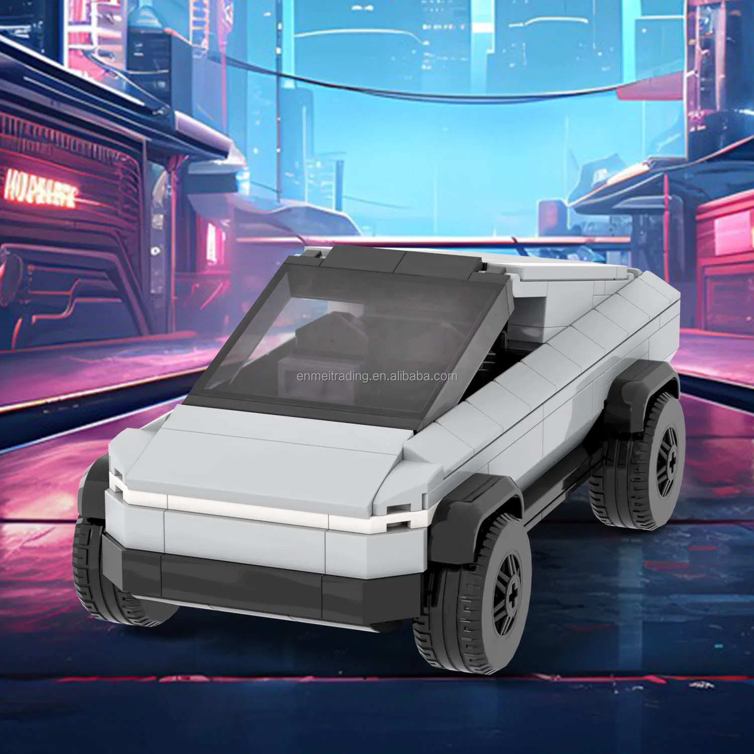 Moc City Toy Car Cyberpunk Model Plastic Building Block Sets for Kids Toys Moc4132 Company Customlize Gift